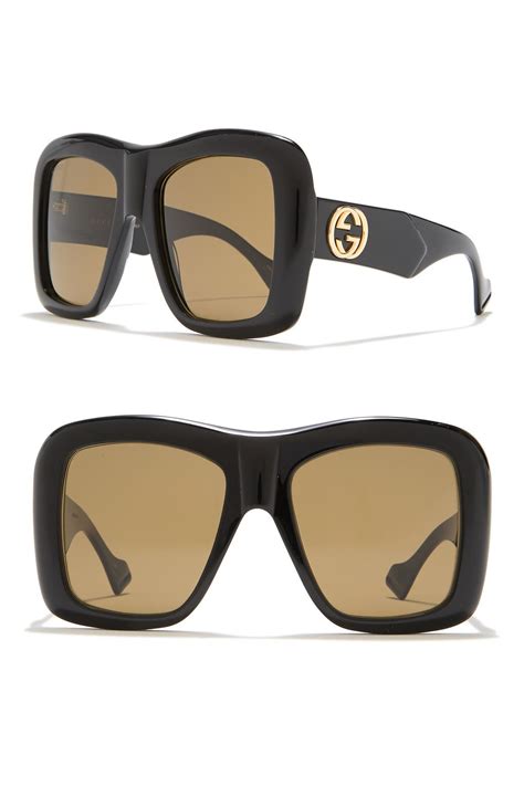 gucci square thick sunglasses|gucci black oversized square sunglasses.